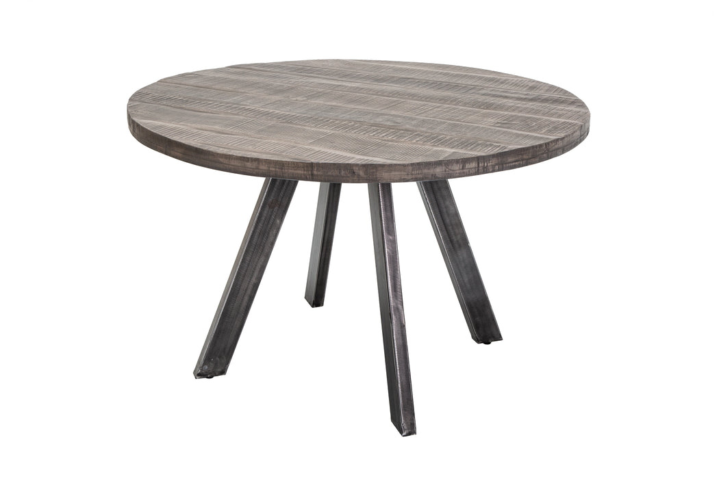 Esstisch Blacksmith 120cm Rund Grau Mango