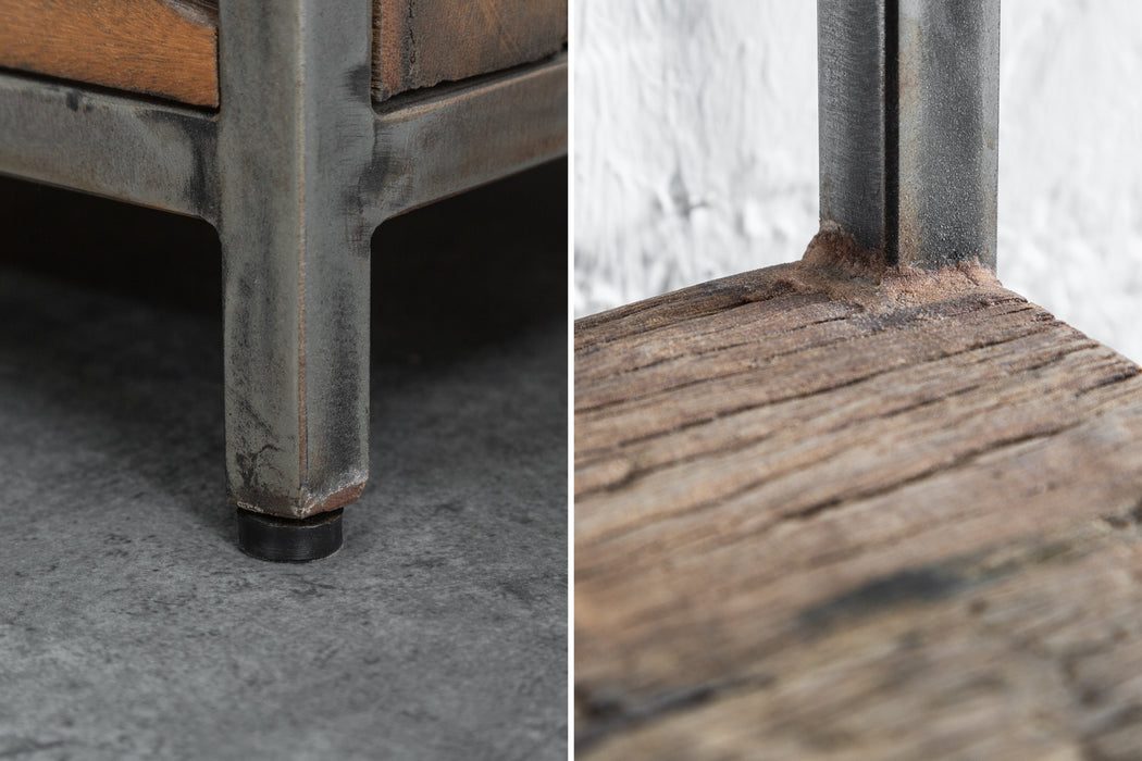 Regal Quadris Akazie honey 190cm Metall schwarz