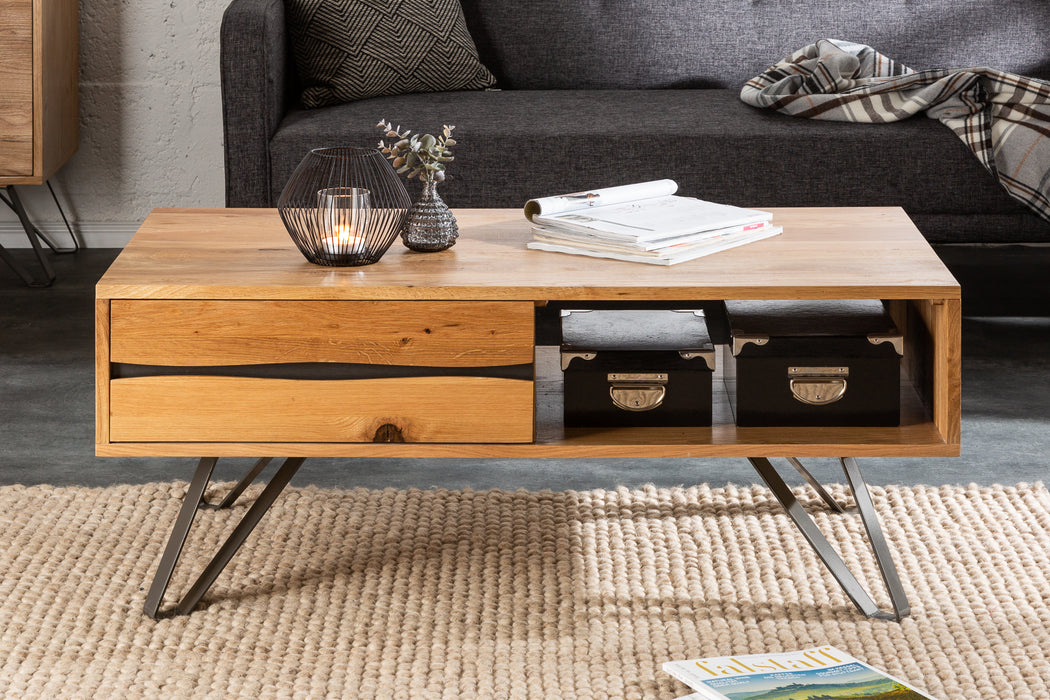 Couchtisch Engadin 110cm Wildeiche