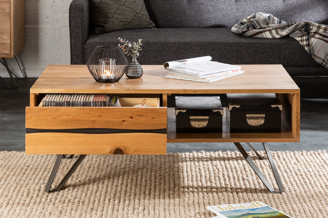 Couchtisch Engadin 110cm Wildeiche
