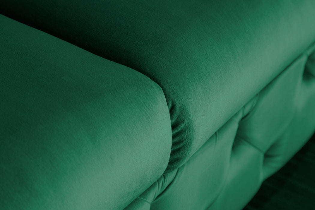 Sofa Barock 240cm Smaragdgrün Samt