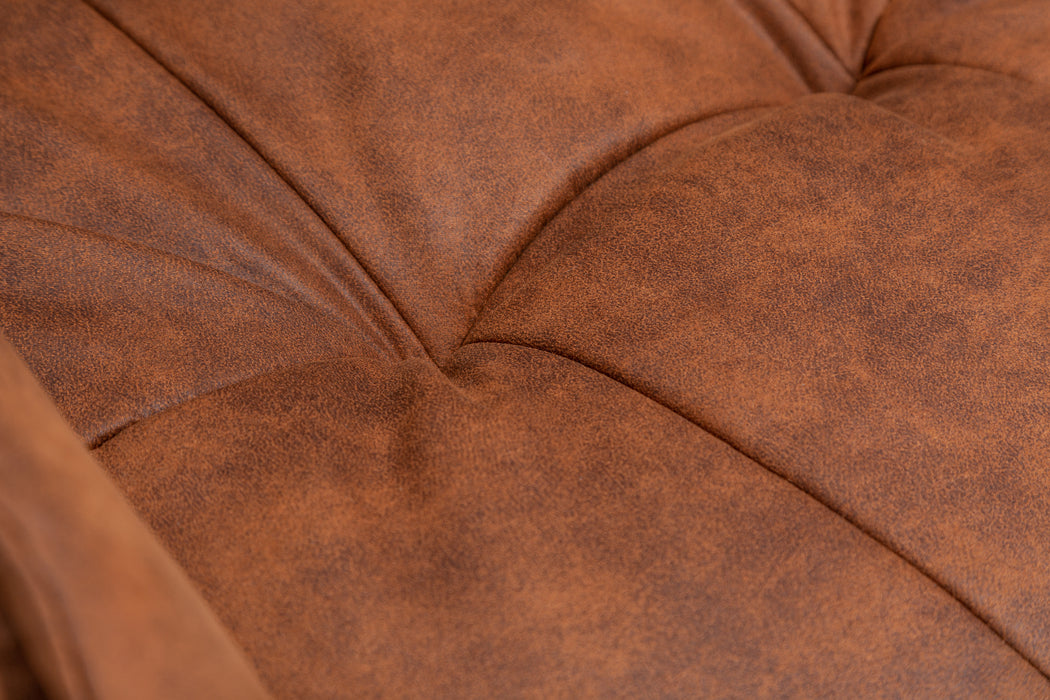 Stuhl Recliner hellbraun Armlehne