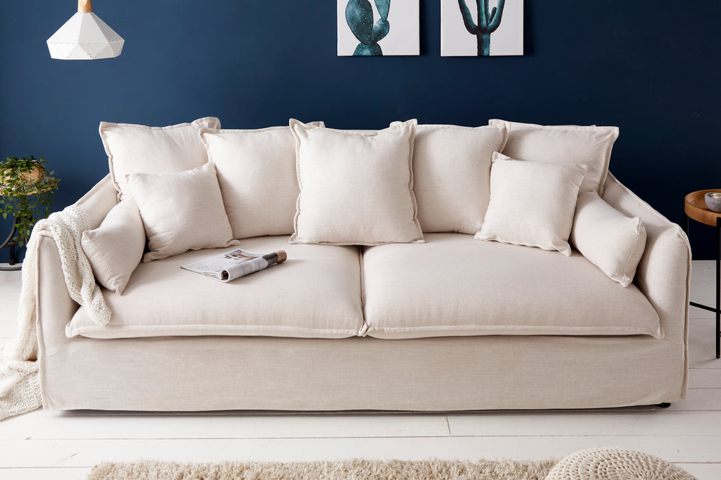 Sofa Clouds 200cm Leinen Natur