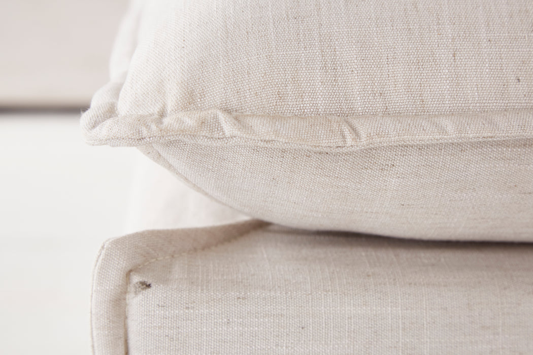 Hocker Clouds 100cm natur Leinen