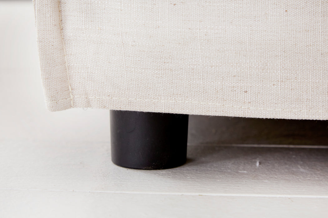 Hocker Clouds 100cm natur Leinen