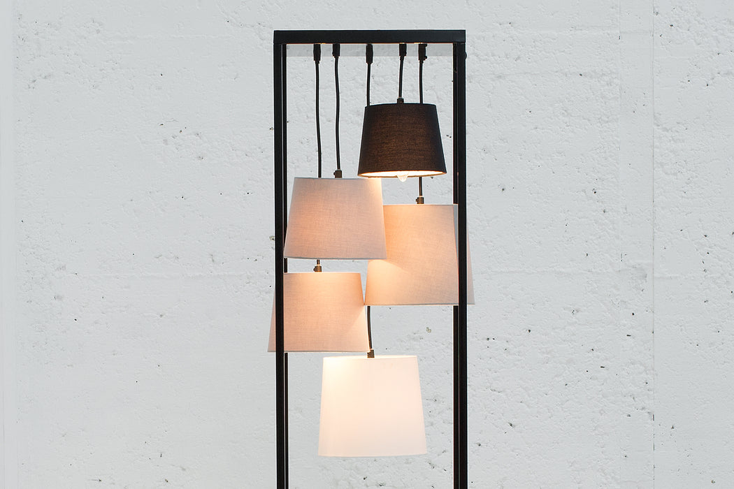 Stehleuchte Elegant 180cm schwarz grau