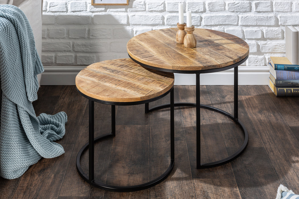 Beistelltisch Jura 2er Set Mango natur