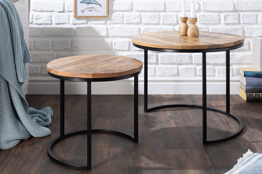 Beistelltisch Jura 2er Set Mango natur