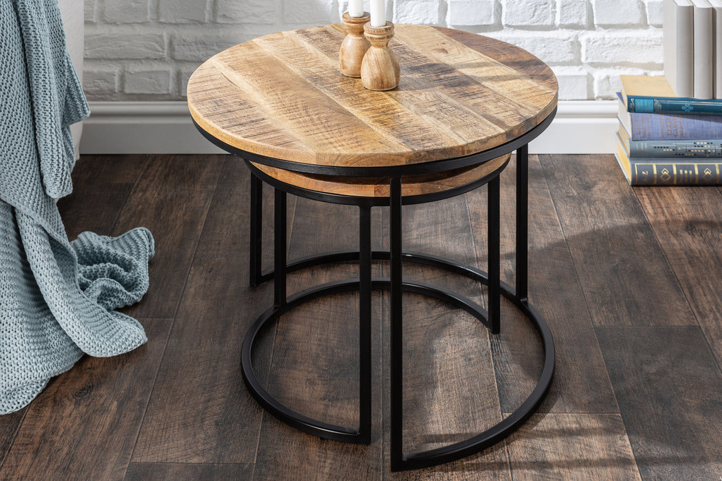 Beistelltisch Jura 2er Set Mango natur