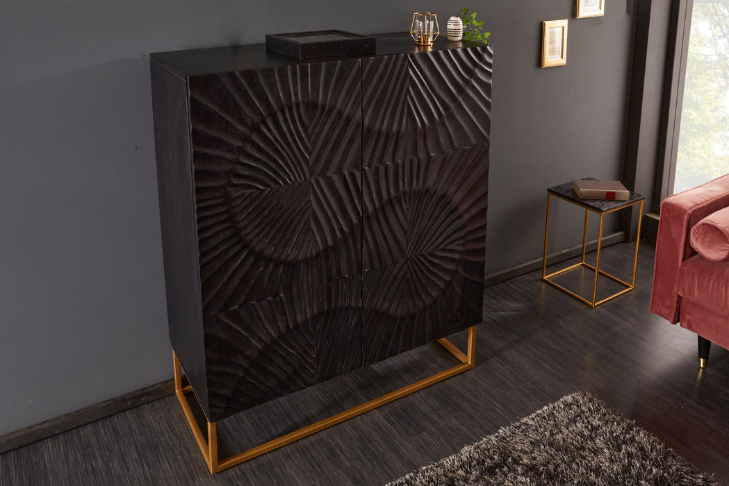 Highboard Fossil 120cm Mango schwarz