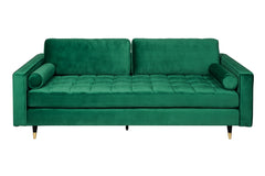 Sofa Plush Velvet 220cm Smaragdgruen Samt