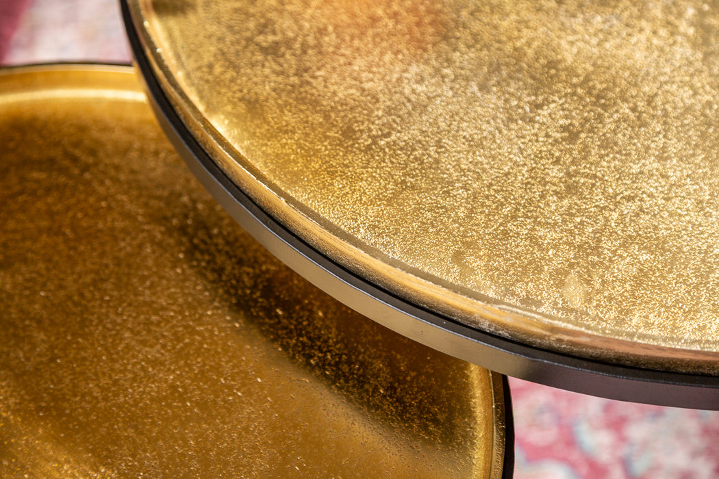 Beistelltisch Jura Oriental 2er Set gold