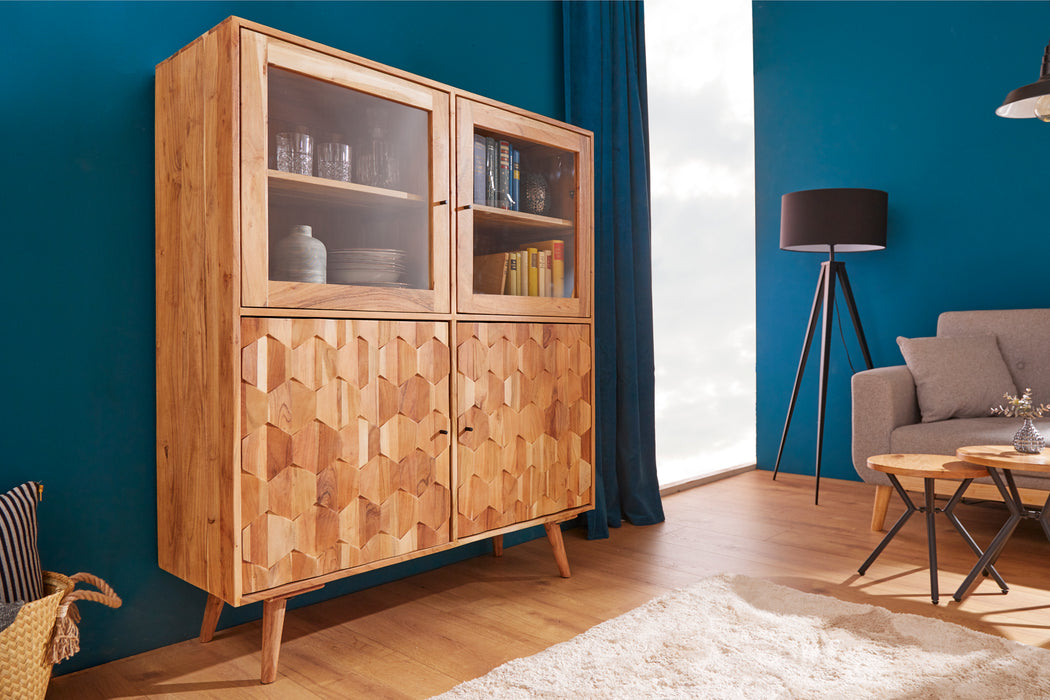 Vitrine Monte Rosa 140cm Akazie