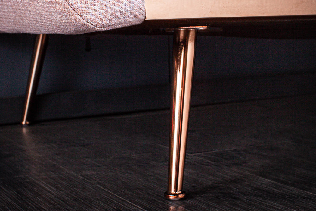 Schlafsofa Eleganza 210cm altrosa Struktur