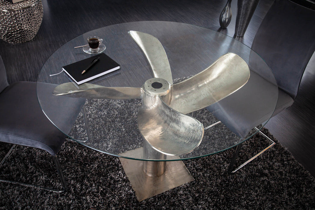 Esstisch Tide 94cm Silber Gestell