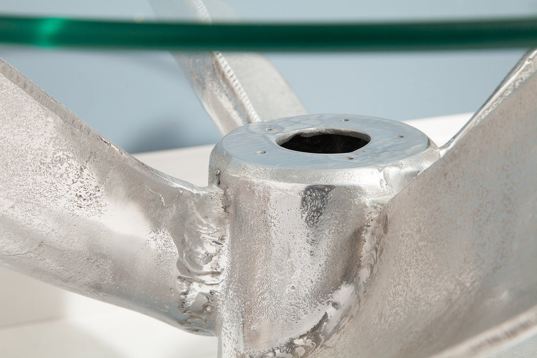 Couchtisch Tide 60cm silber Gestell