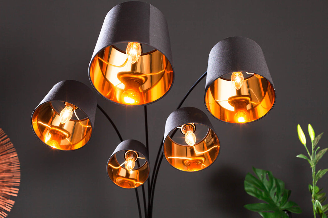 Stehleuchte Elegant schwarz gold