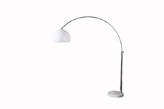 Stehleuchte Moon weiss 175-205cm Bogenlampe Marmorfuss