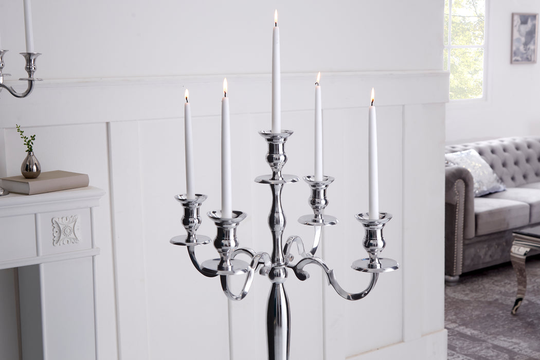 Kerzenständer Barock 120cm silber 5-armig