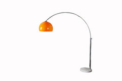 Stehleuchte Moon orange 175-205cm Bogenlampe Marmorfuss