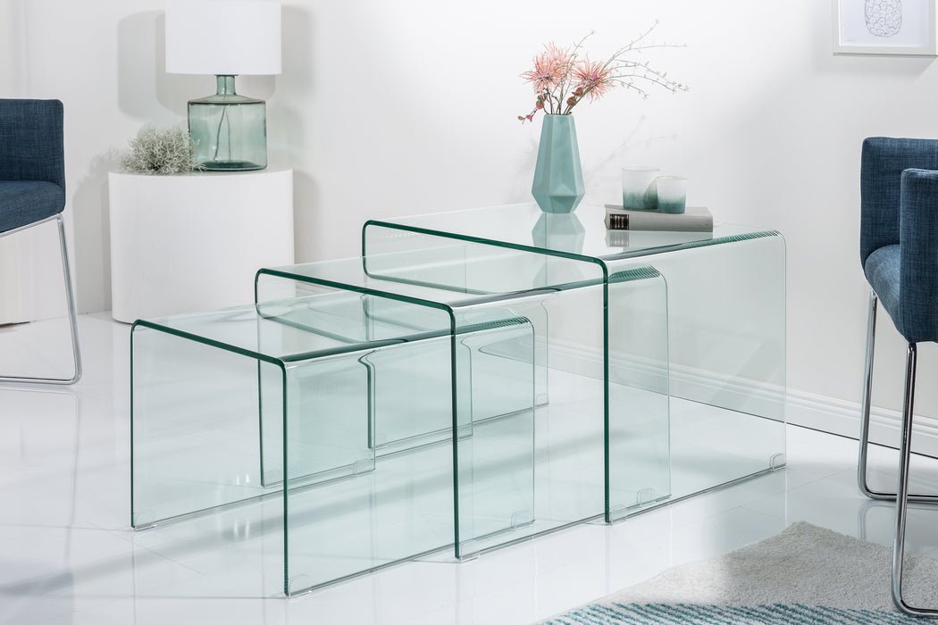 Couchtisch Specter 3er Set Glas