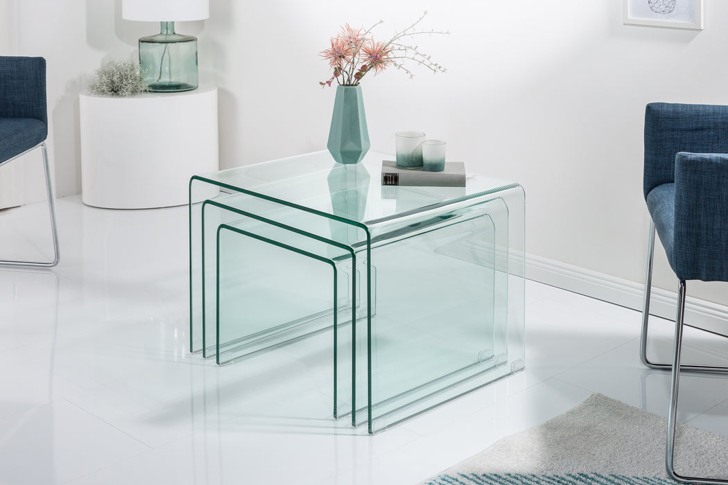 Couchtisch Specter 3er Set Glas