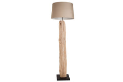Stehleuchte Rosalie Treibholz beige Leinen Unikat