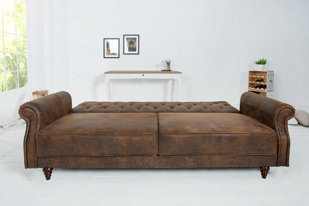 Schlafsofa Villa Chic 220cm antik braun