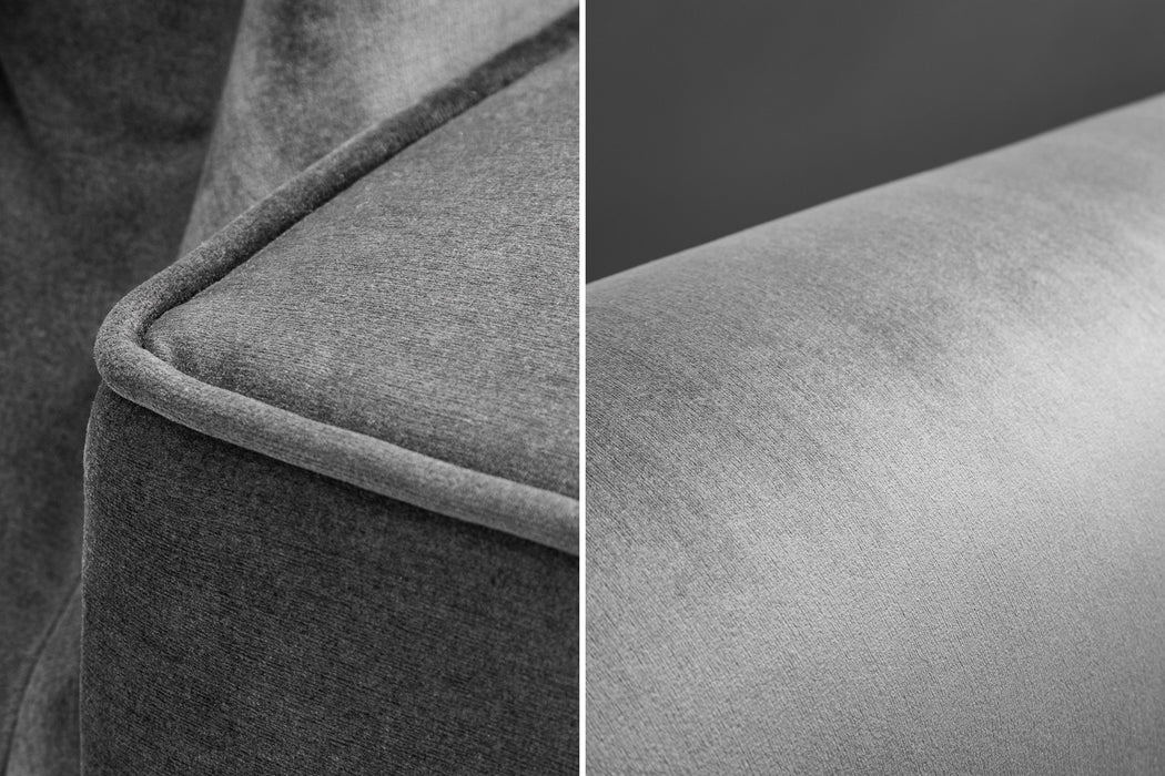 Schlafsofa Sofia Plus 220cm Grau Samt