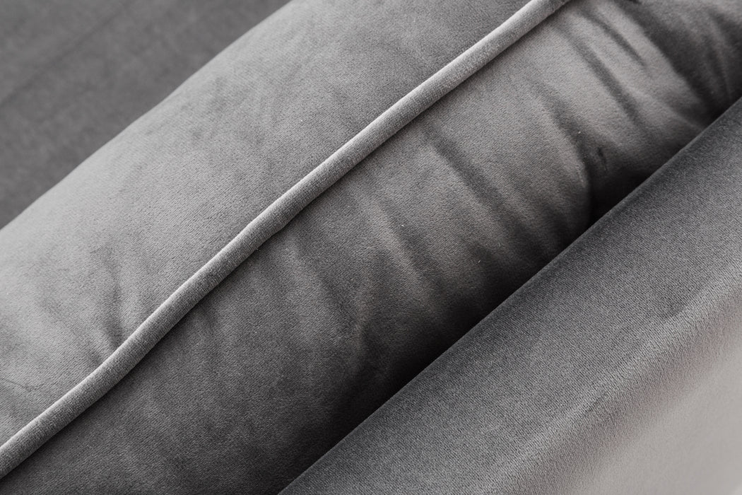 Schlafsofa Sofia Plus 215cm silbergrau Samt