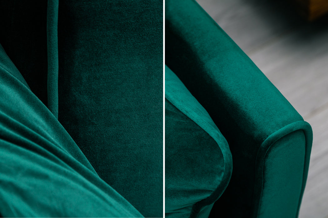 Schlafsofa Sofia Plus 215cm smaragdgrün Samt