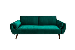 Schlafsofa Sofia Plus 215cm smaragdgruen Samt