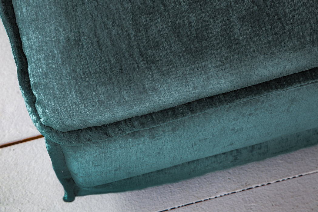Hocker Clouds 100cm petrol Samt