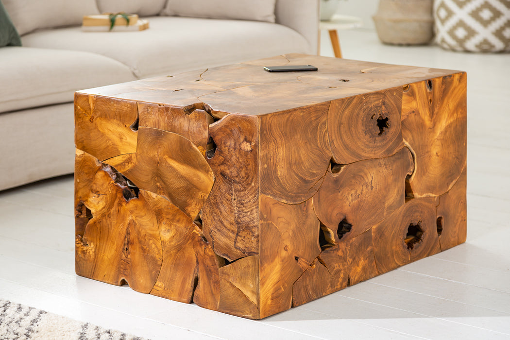 Couchtisch Block 90cm Teak