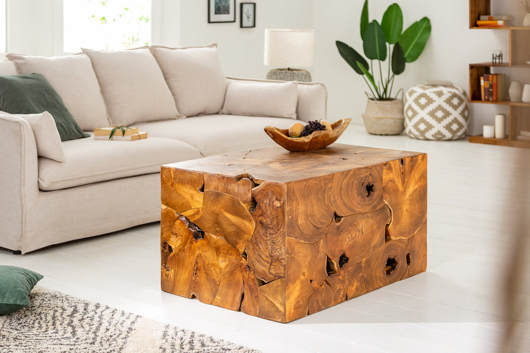 Couchtisch Block 90cm Teak