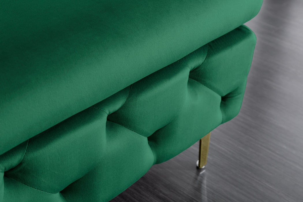 Hocker Barock smaragdgrün Samt