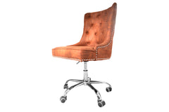 Bürostuhl Proper hellbraun Chesterfield-Steppung Mikrofaser