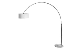 Stehleuchte Jupiter weiss Bogenlampe Marmorfuss gross
