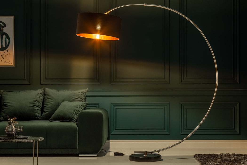 Stehleuchte Sunset schwarz gold m. Dimmer