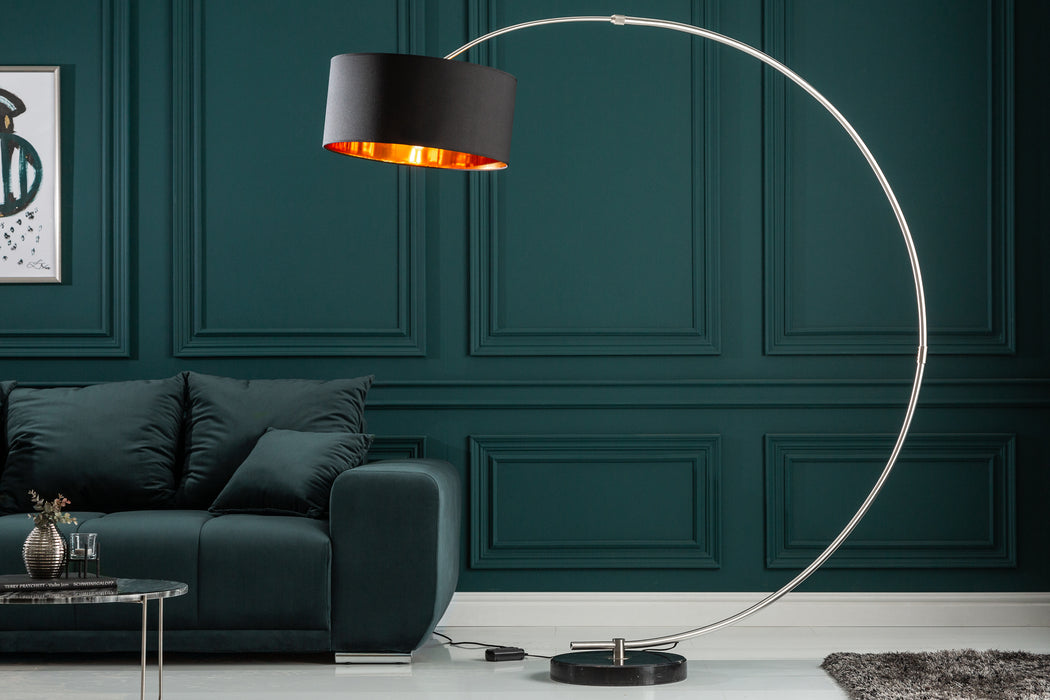 Stehleuchte Sunset schwarz gold m. Dimmer