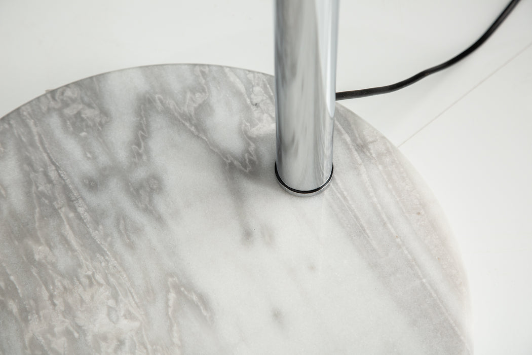 Stehleuchte Moon 170-180cm Leinen weiss