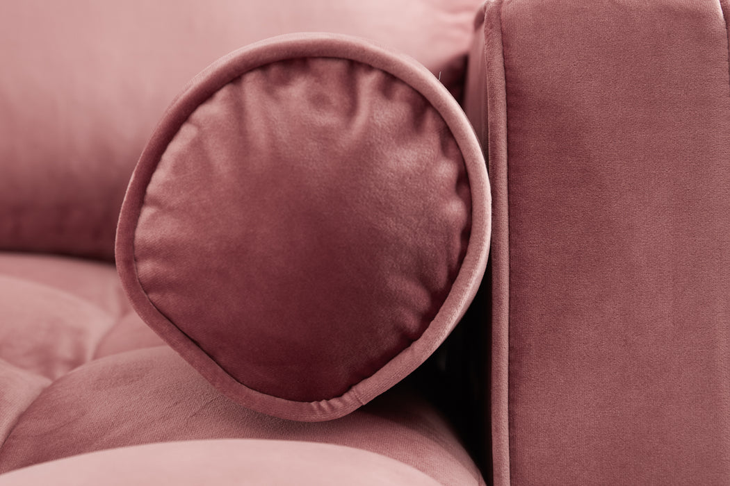 Ecksofa Plush Velvet II 260cm altrosa Samt
