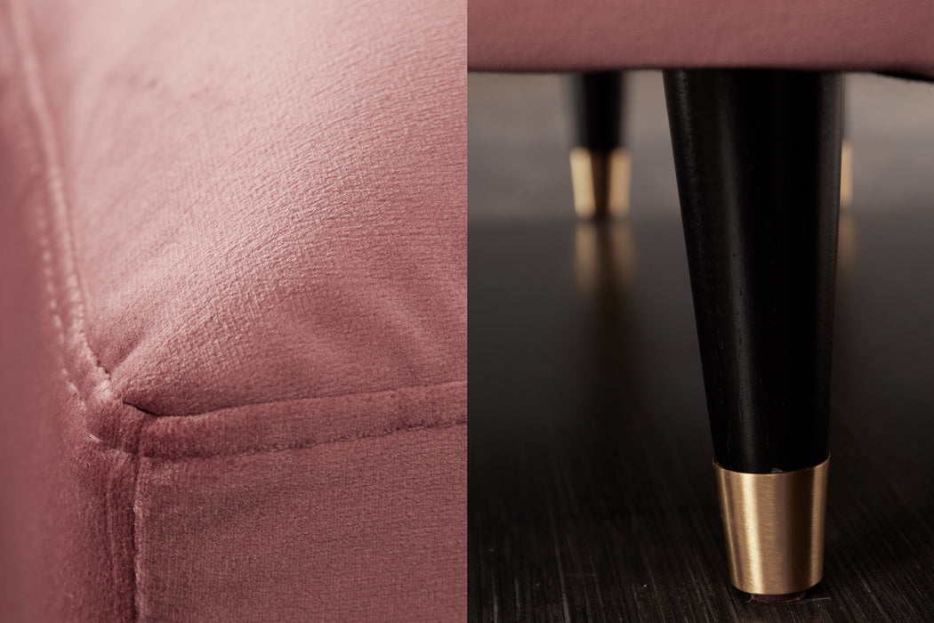 Ecksofa Plush Velvet II 260cm altrosa Samt