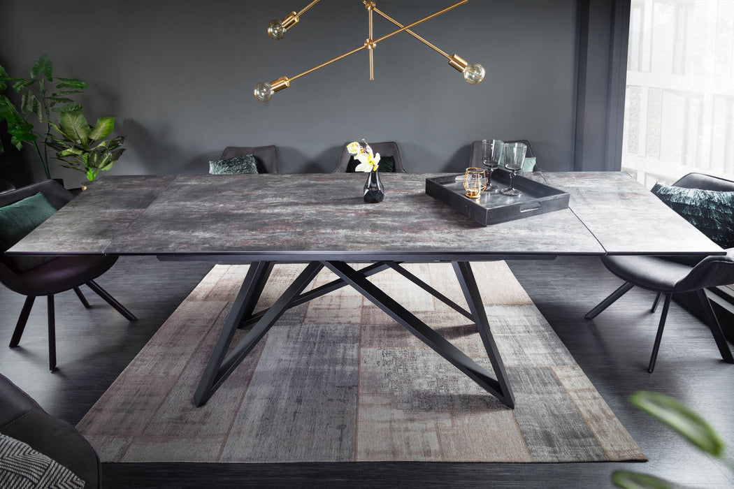 Esstisch Globe 180-220-260cm Keramik Lava