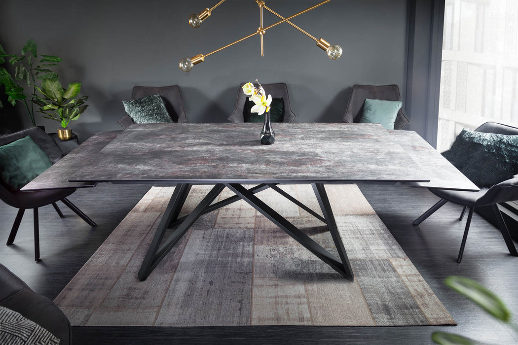 Esstisch Globe 180-220-260cm Keramik Lava