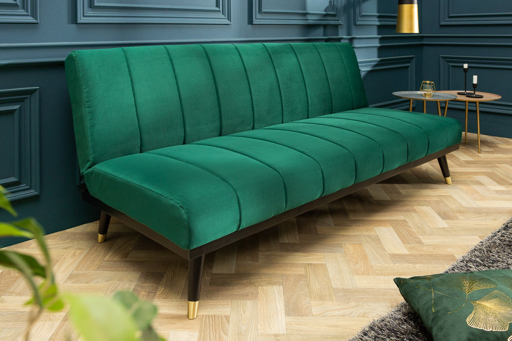 Schlafsofa Petite Charm 180cm Samt Smaragdgrün