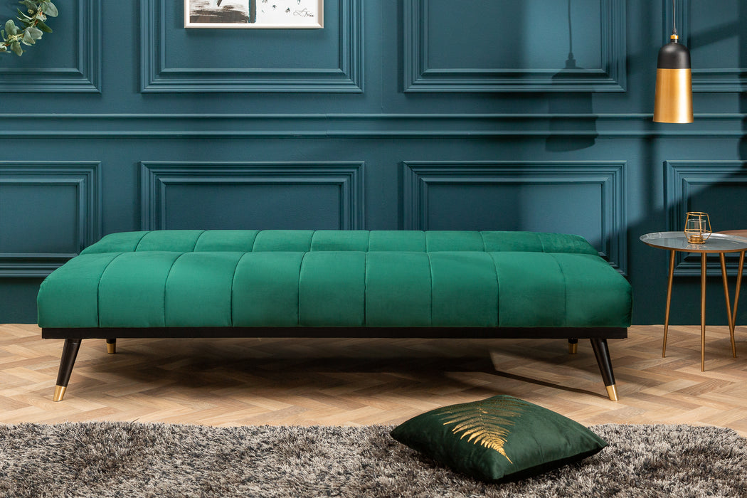 Schlafsofa Petite Charm 180cm Samt Smaragdgrün