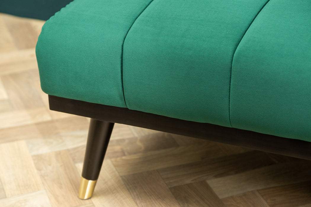 Schlafsofa Petite Charm 180cm Samt Smaragdgrün
