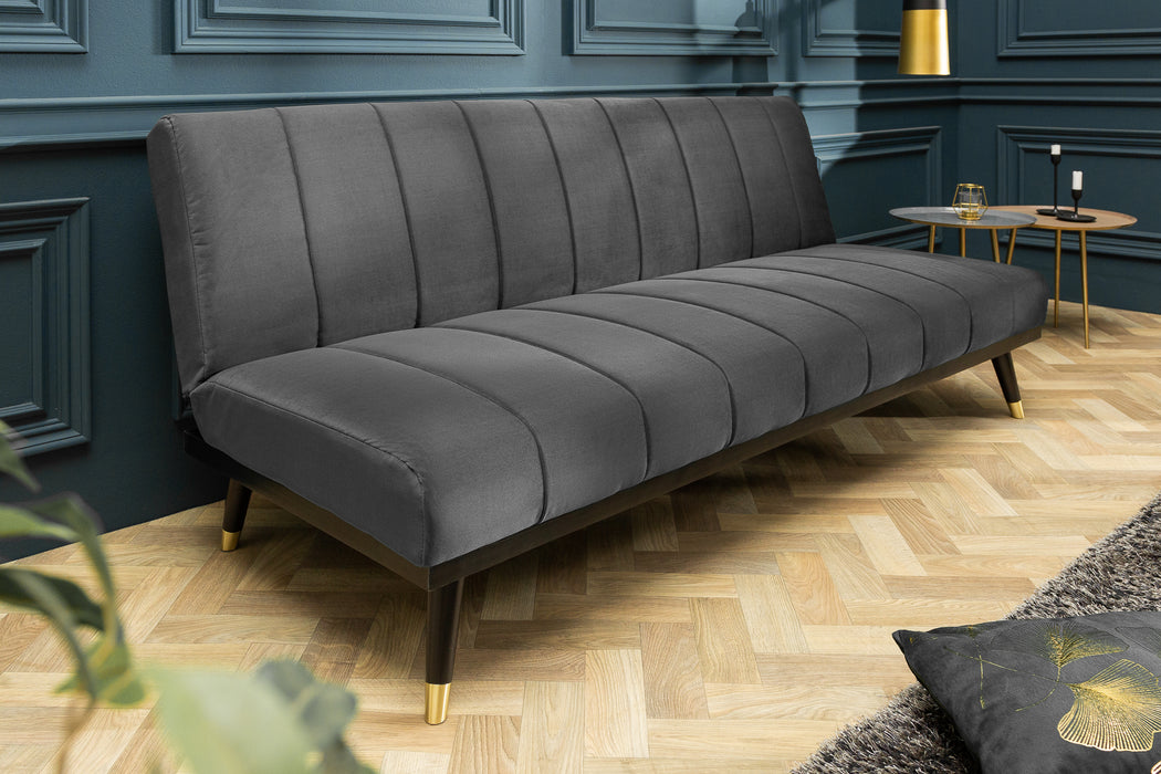 Schlafsofa Petite Charm 180cm Samt Grau