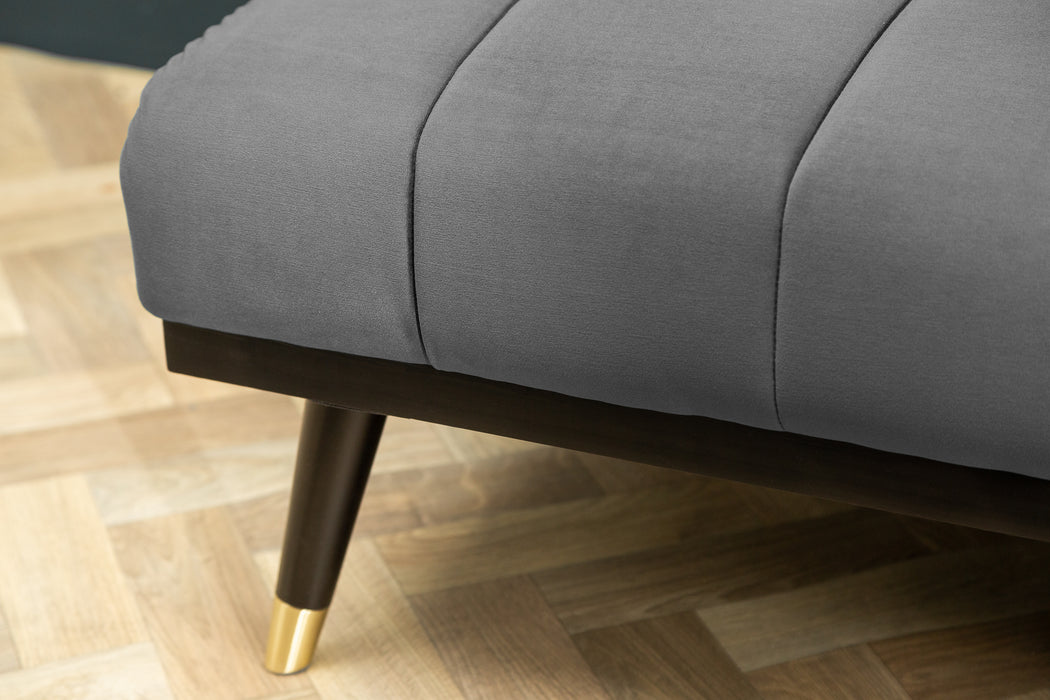 Schlafsofa Petite Charm 180cm Samt Grau